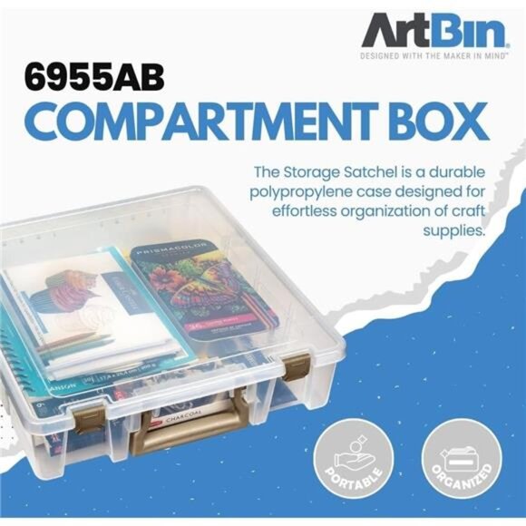 Super Satchel 1 Compartment Box Clear Craft Organizer Storage Case - Picture 4 of 7